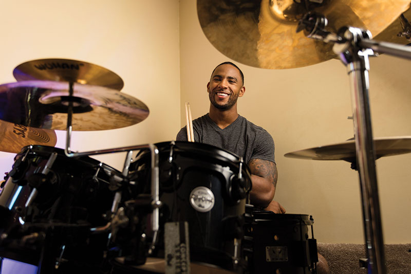 Justin Bethel '12: A musician. An athlete. A Blue Hose.